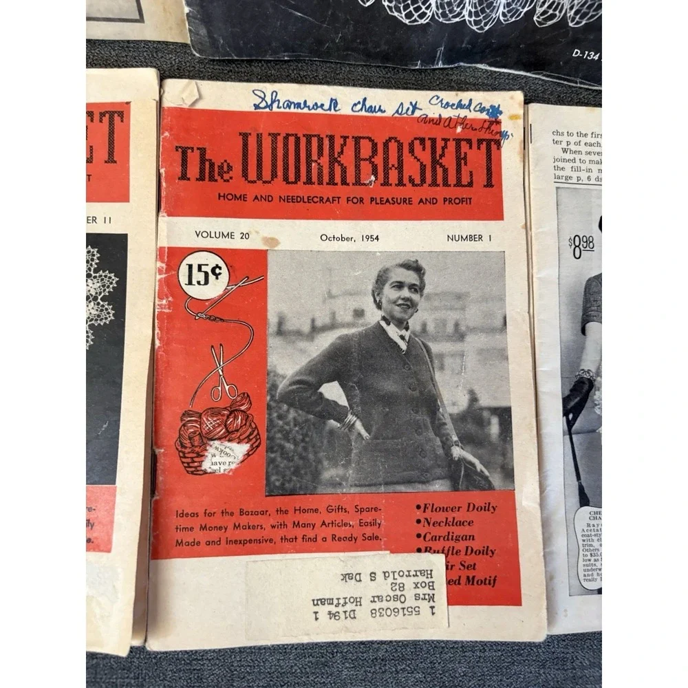 Vintage Lot‎ 6 The Workbasket Magazine Crochet, Knit, Sewing Crafting 1950s